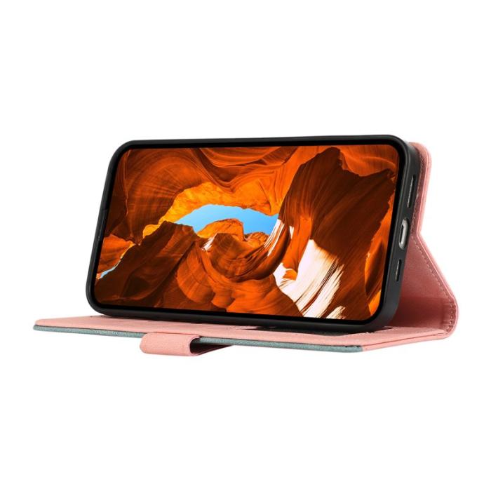 ABEEL - ABEEL Mobilskal till Samsung Galaxy Xcover7 KonstLäder RFID-Skydd - Rosa