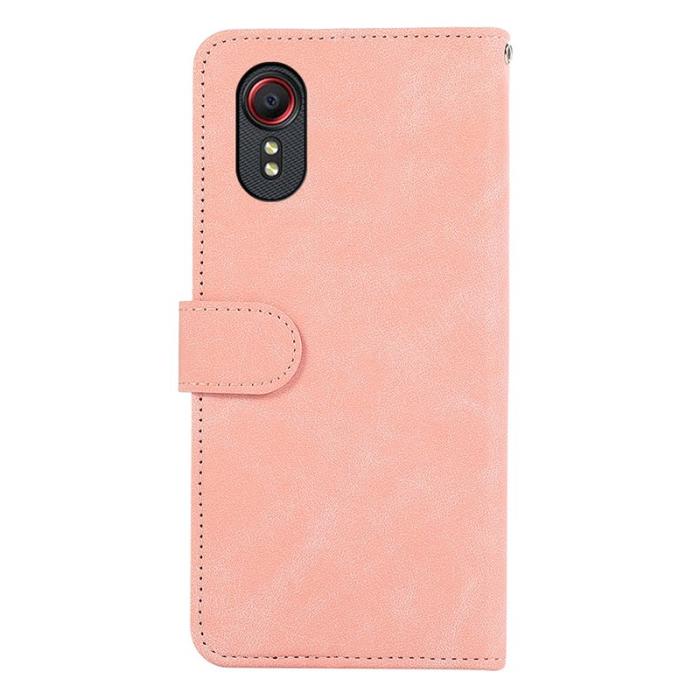 ABEEL - ABEEL Mobilskal till Samsung Galaxy Xcover7 KonstLäder RFID-Skydd - Rosa