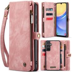 Caseme - CASEME 008 Konstl&auml;der Pl&aring;nboksfodral f&ouml;r Samsung Galaxy A16 5G/4G - Rosa