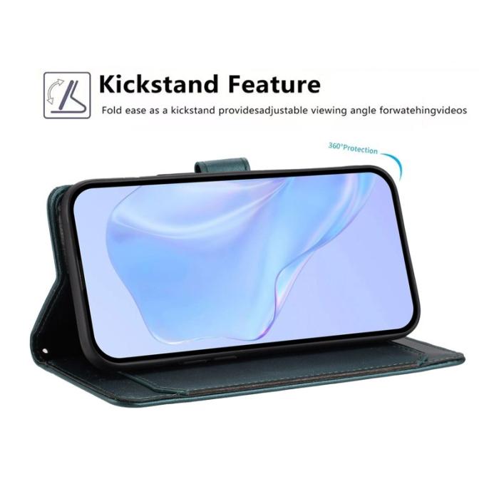 OEM - Samsung Galaxy S26 Plus Plånboksfodral med Rem Flera Kortfack Konstläder - Grön
