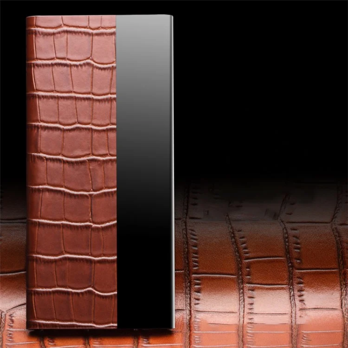QIALINO - QIALINO Honor 60 Pro Fodral Cowhide Äkta Läder - Brun
