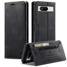 AUTSPACE - AUTSPACE Google Pixel 8 Wallet Fodral KonstL&auml;der - Svart