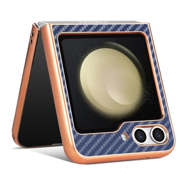 AZNS - AZNS Samsung Galaxy Z Flip7 FE Fodral Electroplating PU+PC - Blå