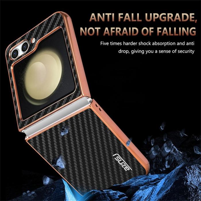 AZNS - AZNS Samsung Galaxy Z Flip7 FE Fodral Electroplating PU+PC - Blå