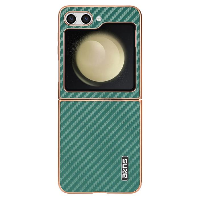 AZNS - AZNS Samsung Galaxy Z Flip7 FE Fodral Electroplating PU+PC - Grön