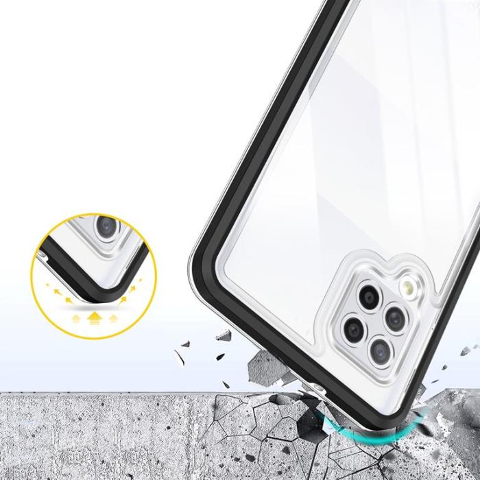 OEM - Galaxy A42 5G Skal Clear 3in1 - Svart