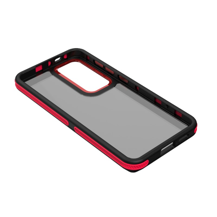 OEM - Galaxy S24 Mobilskal Crystal Black - Röd