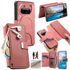CASENEO - CASENEO Pl&aring;nboksfodral f&ouml;r Nothing Phone (3a) Konstl&auml;der - Rosa