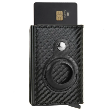 A-One Brand - AirTag Korthållare RFID Blocking Mikrofiber Läder - Carbon Fiber