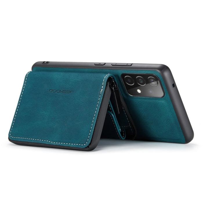 JEEHOOD - JEEHOOD Detachable Wallet Mobilskal för Samsung Galaxy A32 5G - Blå