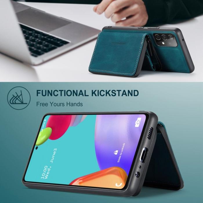 JEEHOOD - JEEHOOD Detachable Wallet Mobilskal för Samsung Galaxy A32 5G - Blå