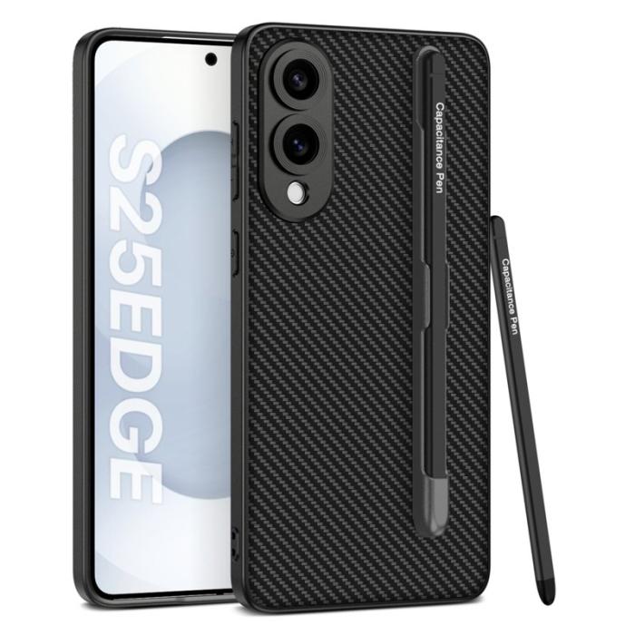 GKK - GKK Mobilskal till Samsung Galaxy S25 Edge - PU + TPU + PC - Svart - Svart