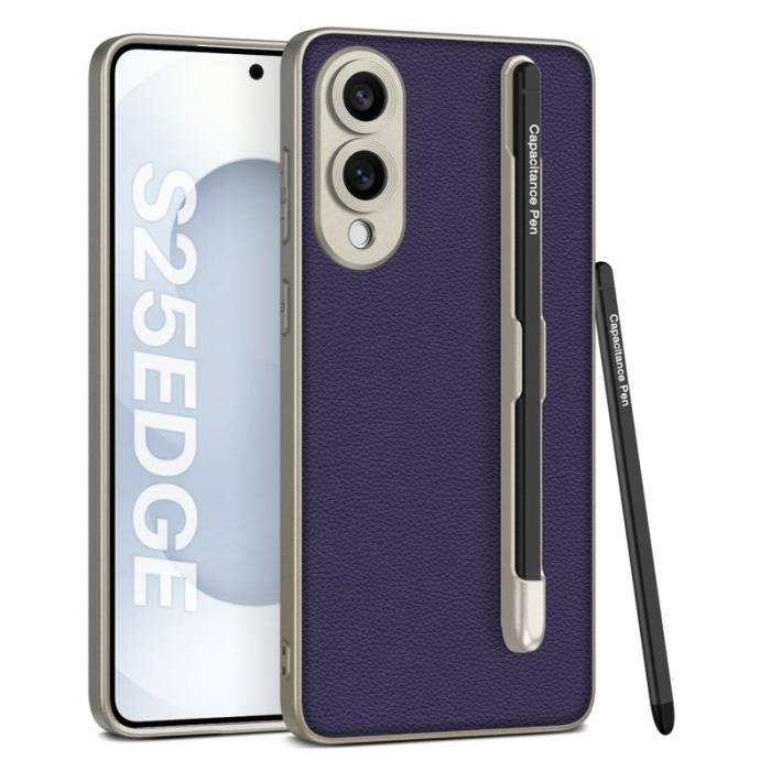GKK - GKK Mobilskal till Samsung Galaxy S25 Edge - PU + TPU + PC - Lila