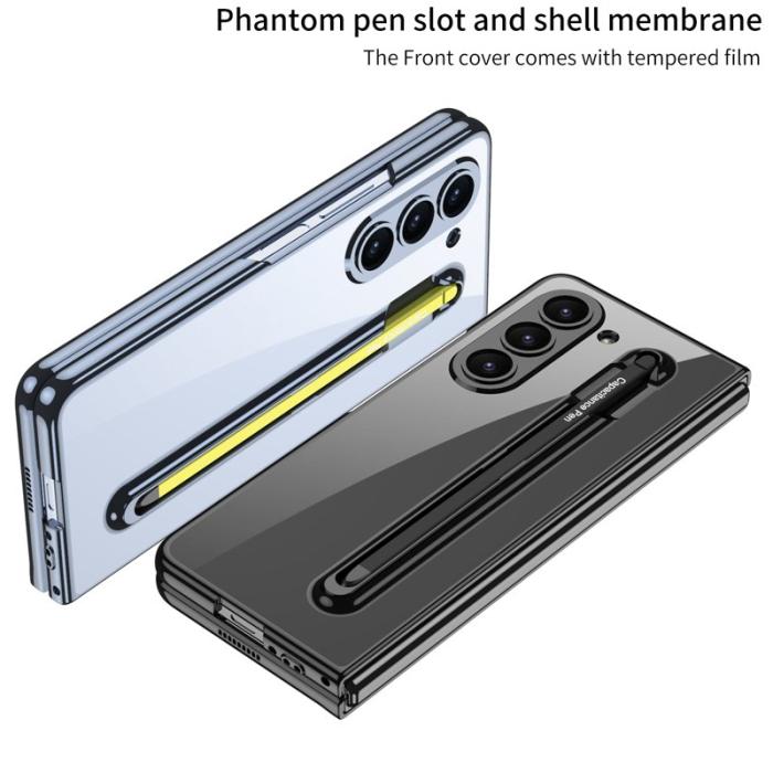 GKK - GKK Samsung Galaxy Z Fold5 Fodral Pen Slot PC - Blå