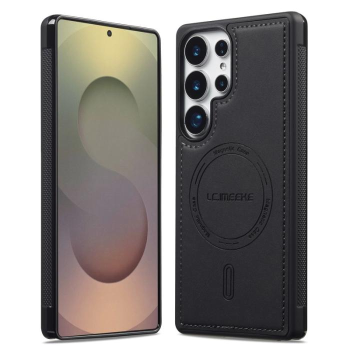 LC.imeeke - LC.IMEEKE L6 Fodral för Samsung Galaxy S24 Ultra - KonstLäder - Svart