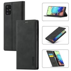 LC.imeeke - LC.IMEEKE Mobilskal till Samsung Galaxy A71 KonstL&auml;der - Svart