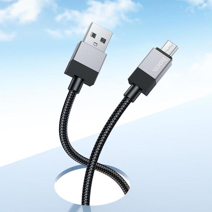 Hoco - Hoco USB-A - Micro-USB 2.4A Kabel 1m X110 - Svart