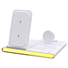 OEM - Trådlös Laddare iPhone, Airpods, Apple/Galaxy Watch C27 - Vit