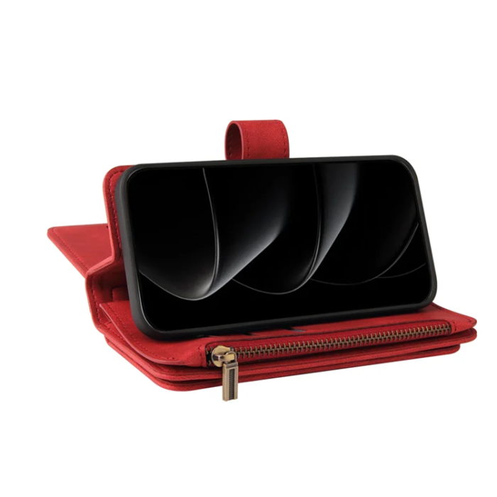 A-One Brand - iPhone 17 Pro Plånboksfodral Zipper Rem