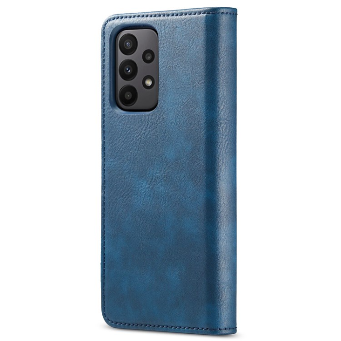 DG.MING - DG.MING Galaxy A14 5G/4G Plånboksfodral Äkta Läder 2-i-1 - Blå