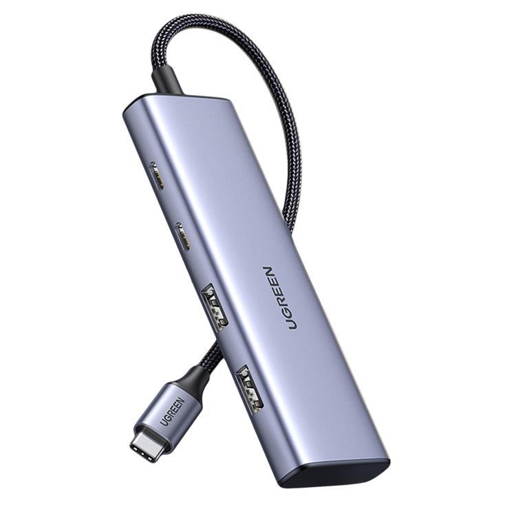 Ugreen 2X USB-C/USB-A HUB - Grå | 264 | AlltMobil