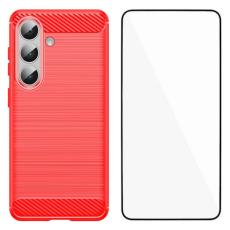 WANLONFENG - WANLONFENG Samsung Galaxy S26 Plus Skal TPU LS Serie - R&ouml;d