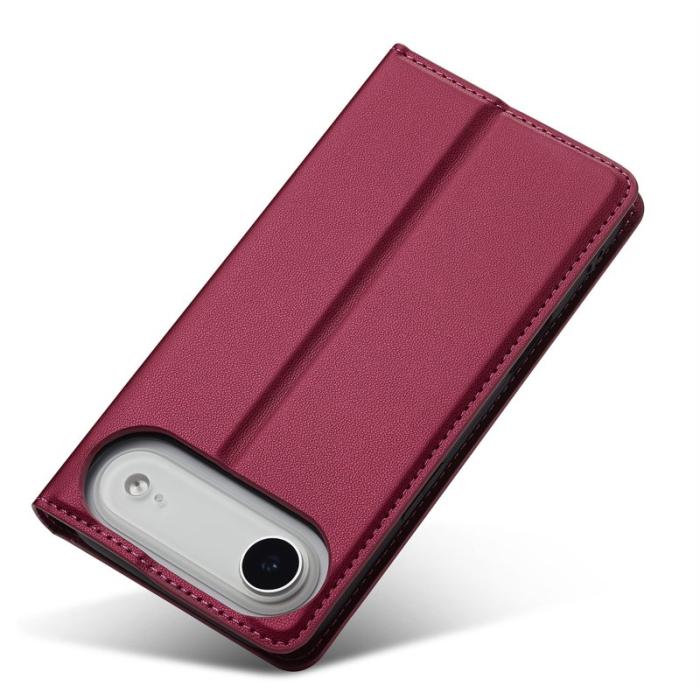 LC.imeeke - LC.IMEEKE L1 Series iPhone Air Plånboksfodral Konstläder - Röd