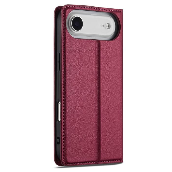 LC.imeeke - LC.IMEEKE L1 Series iPhone Air Plånboksfodral Konstläder - Röd