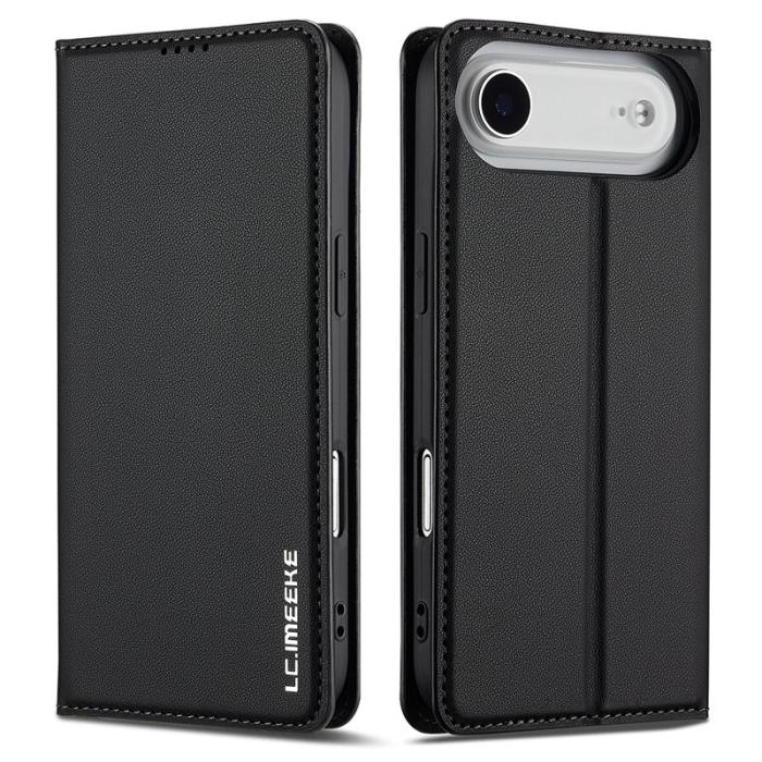 LC.imeeke - LC.IMEEKE L1 Series iPhone Air Plånboksfodral Konstläder - Svart