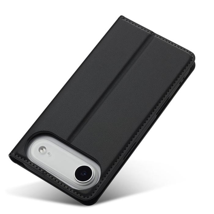 LC.imeeke - LC.IMEEKE L1 Series iPhone Air Plånboksfodral Konstläder - Svart