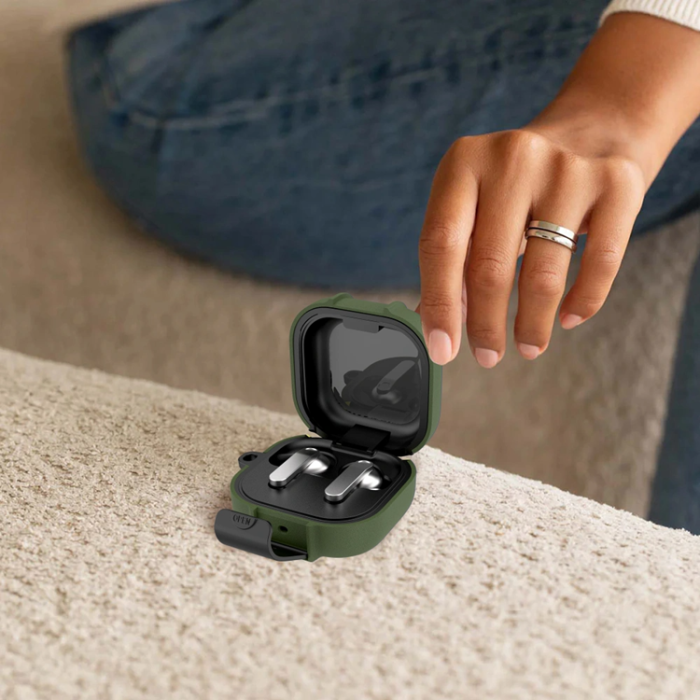 Tech-Protect - Tech-Protect Skal För Galaxy Buds 4/4 Pro Slim Hook - Olivgrön