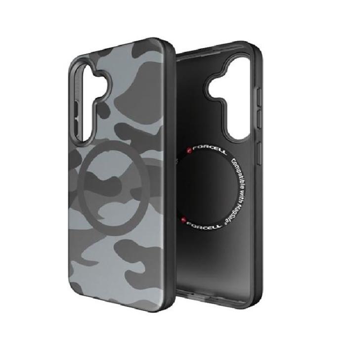 Forcell - Forcell Galaxy S25 Mobilskal Magsafe Levels - Camo Svart