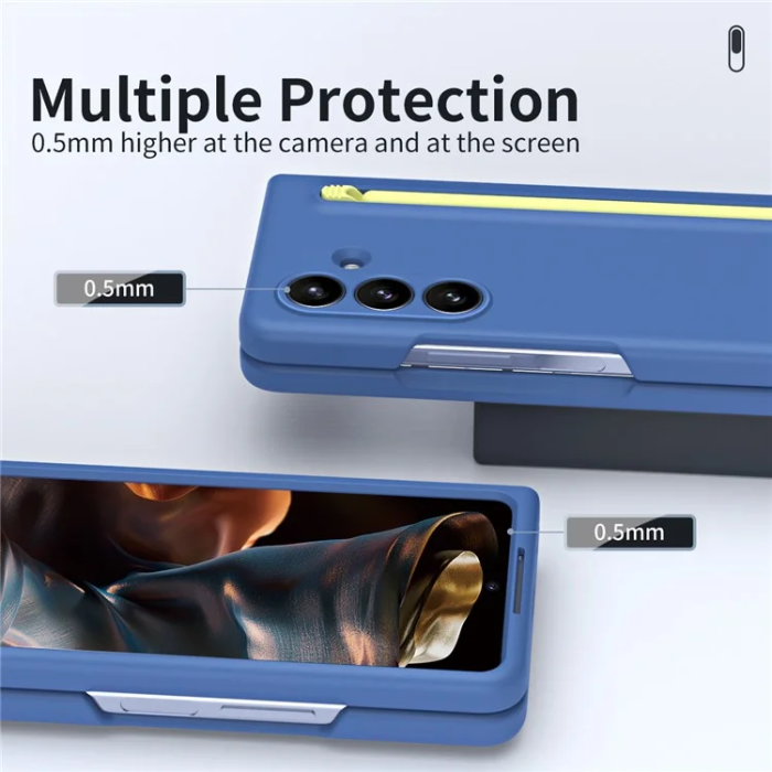A-One Brand - Galaxy Z Fold 7 5G Mobilskal Med Stylus Hård PC - Himmelsblå