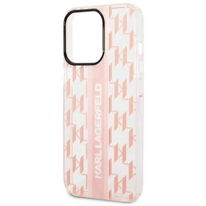 UTGATT1 - Karl Lagerfeld iPhone 14 Pro Skal Mono Vertical Stripe - Rosa