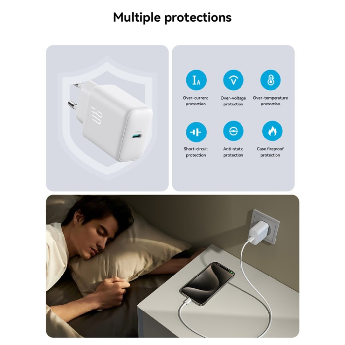 Joyroom - JOYROOM Snabbladdare 30W USB-C med USB-C Kabel 1m JR-TCF24 EU
