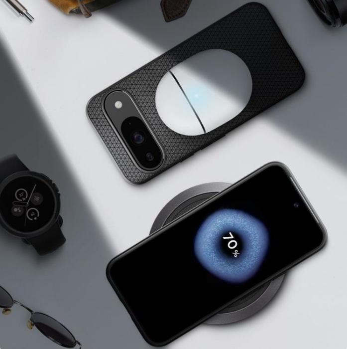 UTGATT - Spigen Google Pixel 9/9 Pro Mobilskal Liquid Air - Matt Svart