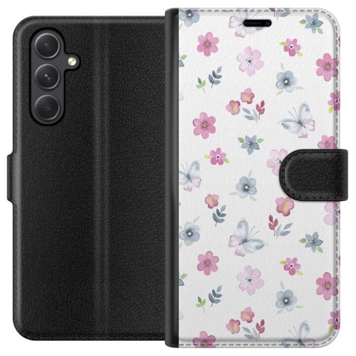 iSecrets - Plånboksfodral till Samsung Galaxy A15 5G med Blommor och fjärillar