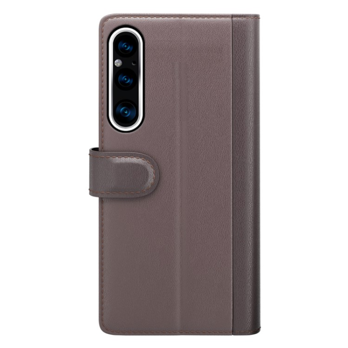 OEM - Sony Xperia 1 V Plånboksfodral Äkta Läder Flip - Brun