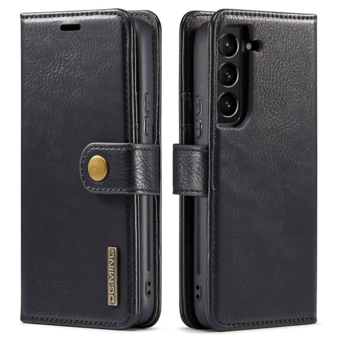 DG.MING - DG.MING Galaxy S23 Plus Plånboksfodral 2in1 Äkta Läder - Svart