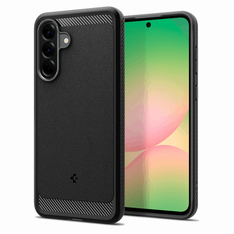 Spigen Mobilskal till Galaxy A56 5G Rugged Armor - Matte Svart | 2353 | AlltMobil