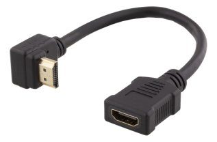 UTGATT1 - DELTACO Flexibel HDMI-Adapter vinklad ner, 0.2 m - Svart