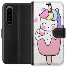 iSecrets - Pl&aring;nboksfodral till Sony Xperia 5 III med Glad enh&ouml;rning