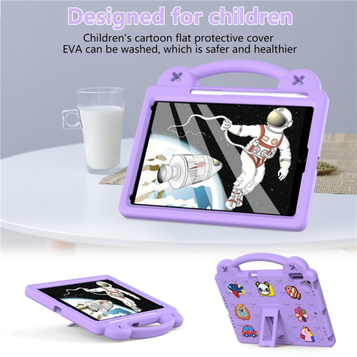 A-One Brand - iPad 10.2 (2021/2019/2020) Skal EVA Kickstand Shockproof - Lila