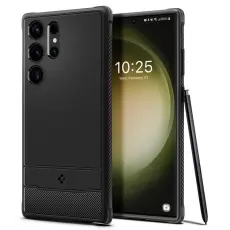 Spigen - Spigen Galaxy S23 Ultra Skal Rugged Armor - Svart
