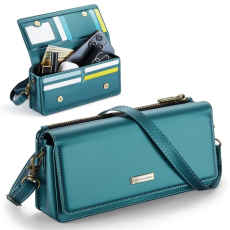 Caseme - CASEME Crossbody Väska RFID Blocking Me30 Max Läder - Grön