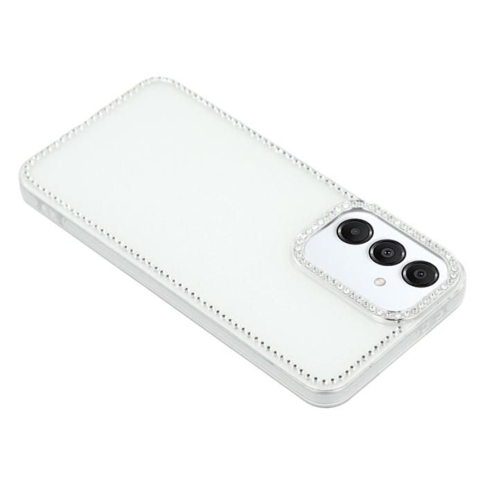 OEM - Samsung Galaxy S26 Plus Skal Rhinestone Edge Glitter TPU + PC - Glitter Vit
