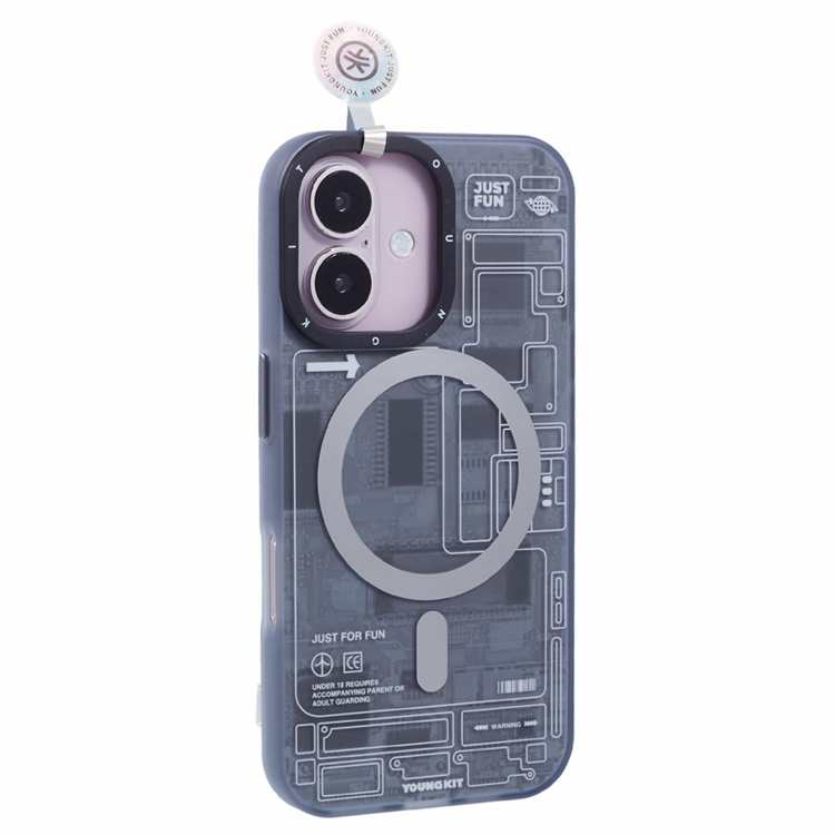 Youngkit iPhone 16 Mobilskal Magafe IMD Pattern - Svart | 2353 | AlltMobil