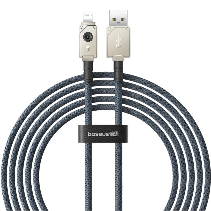 BASEUS - BASEUS USB-A till Lightning Kabel 2.4A 2m 480Mbps - Vit