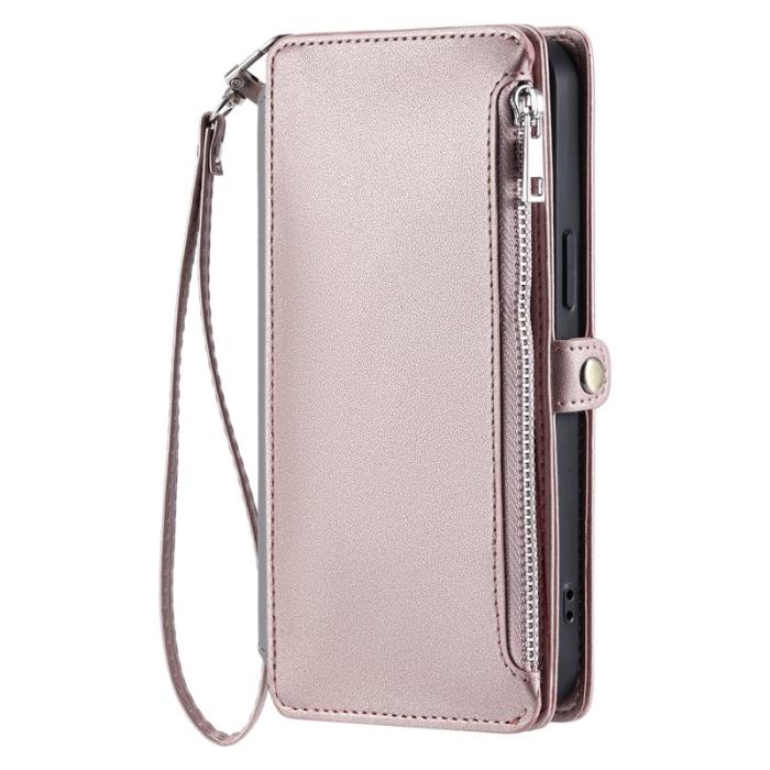 OEM - Samsung Galaxy S26 Plånboksfodral TPU + Konstläder - Roséguld