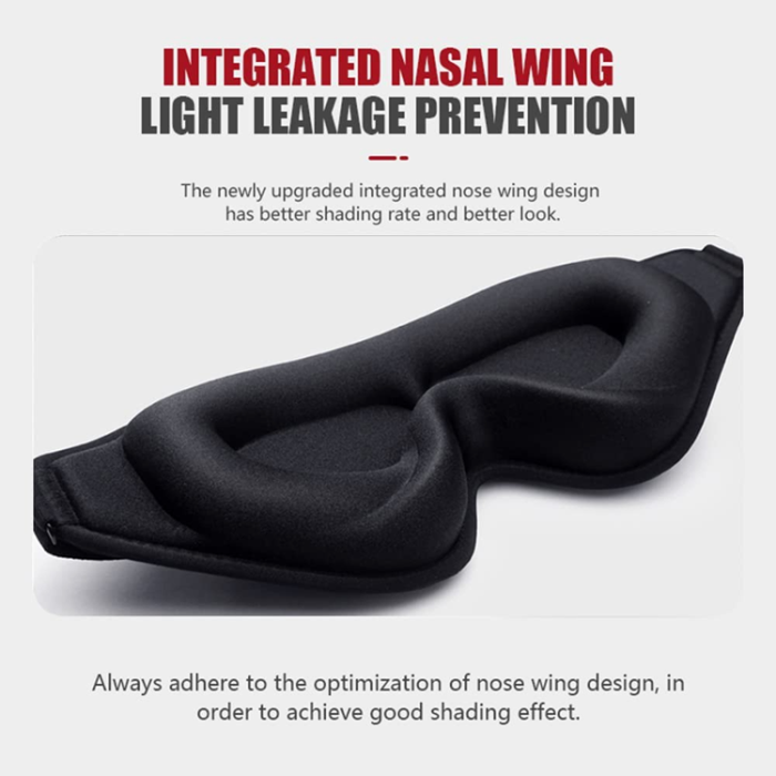 A-One Brand - Bekväm 3D Sovmask/Ögonmask - Svart